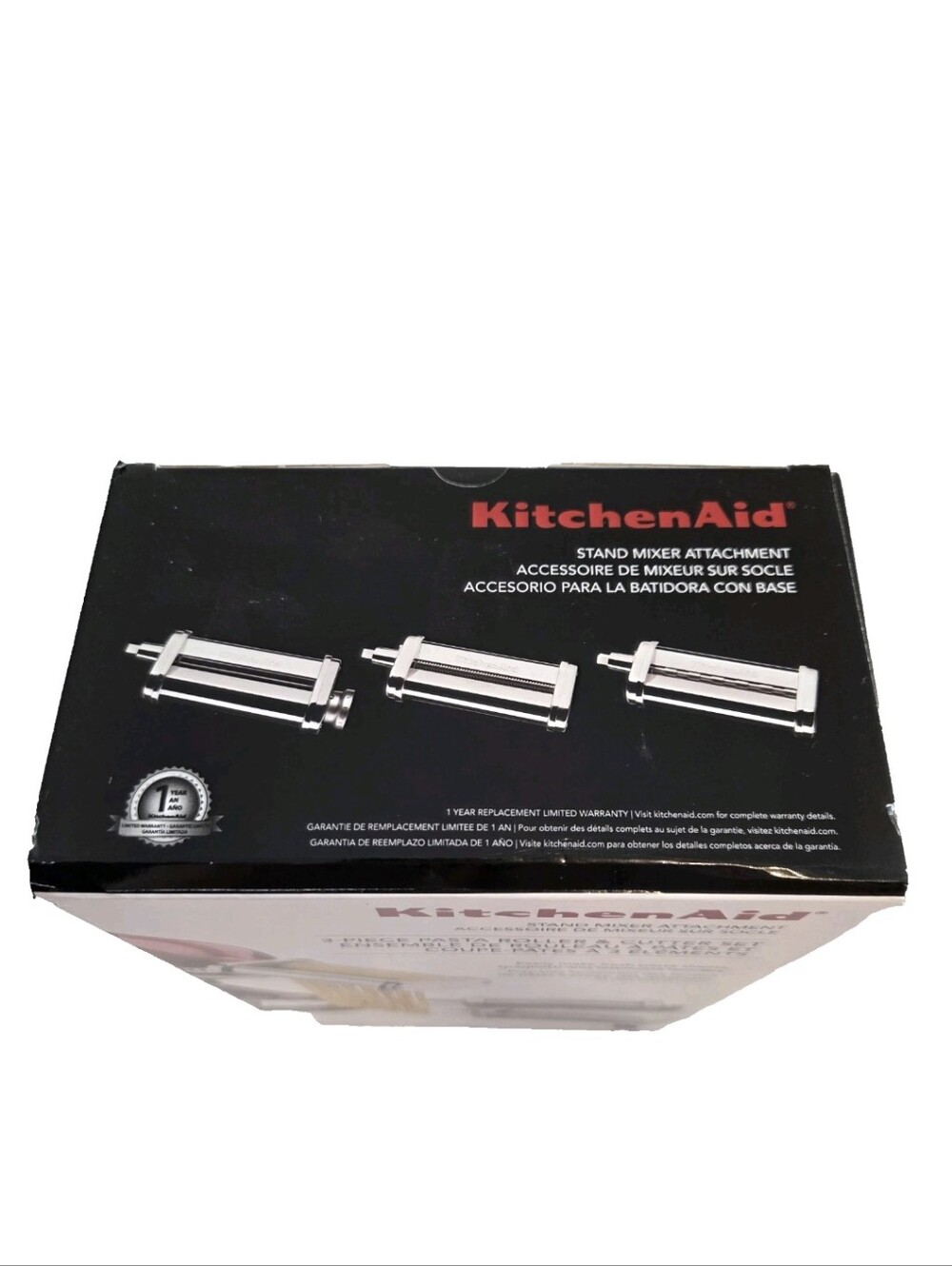 KitchenAid 3-PC Pasta Roller & Cutter Set Stand Mixer Attachment KSMPRA - Picture 6 of 13